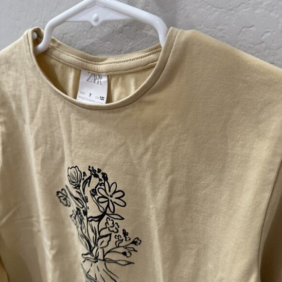 Zara Floral “Always Joyful” Long Sleeve Shirt - Picture 2 of 5